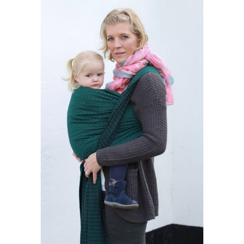 Yaro Turtle Emerald-Black Geweven Draagdoek -- 4.20 meters