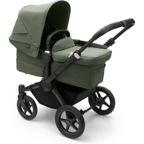 Bugaboo Donkey 5 Mono, om te toveren tot duokinderwagen waarin je kindjes naast elkaar zitten, Zwart/Forest Green