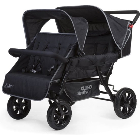 Childhome Two By Two - Wandelwagen - Meerlingwagen - Inclusief regenhoes en zonnekap