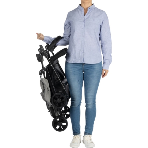 Bebeconfort Foggy Buggy - vanaf de geboorte tot 15 kg - de lichtgewicht en compact inklapbare buggy, met vlakke ligstand - Tinted Gray