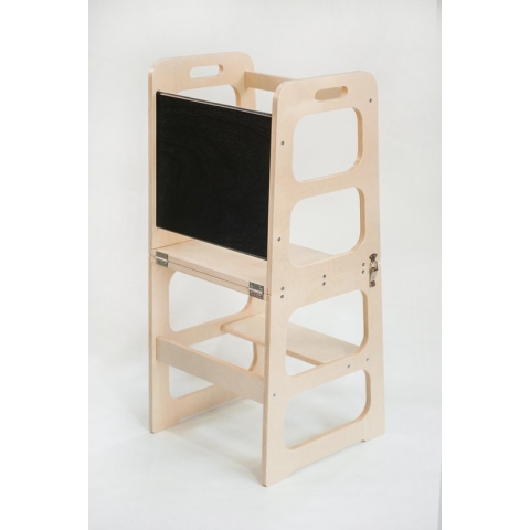 Underestimate - Houten Leertoren met krijtbord - Learning Tower - Keukenhulp - keukentoren - leertoren Montessori - Opstapje - Kindertrap - Leertoren peuters - Leer toren