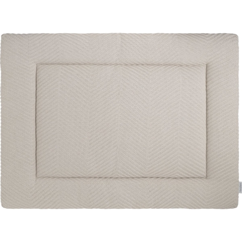 Baby's Only - Gebreid boxkleed Grace - Parklegger - Speelkleed - Boxmatras met visgraatmotief - Warm Linen - 75x95 cm - Extra dik - Boxmatras - Tweezijdig te gebruiken