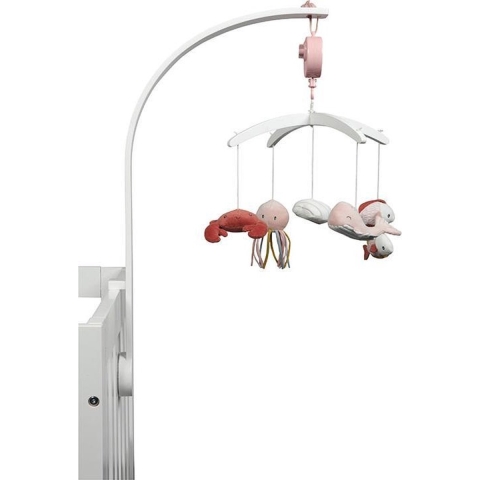 Little Dutch Houten Muziekmobiel - Wit/Roze - Ocean