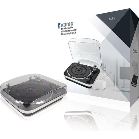 König - HAV-TT20USB - Platenspeler met USB - Zwart