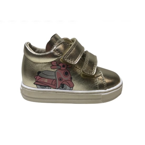 Falcotto velcro's roze vespa lederen sneakers Avispa Goud mt 18