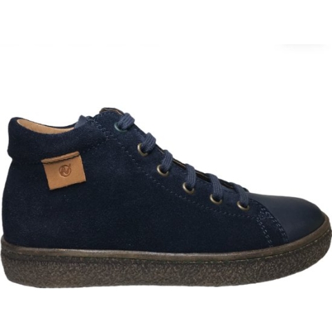 naturino mt 33 veter/rits hoge lederen sneakers Albus navy