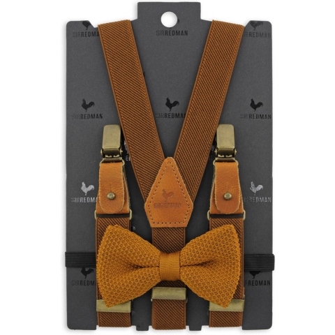 Sir Redman - kids bretels combi pack Cody Cognac - cognac