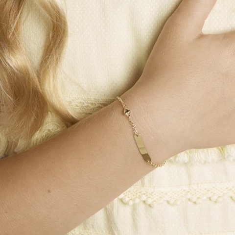 Graveerarmband Hart Plaat 4,0 Mm