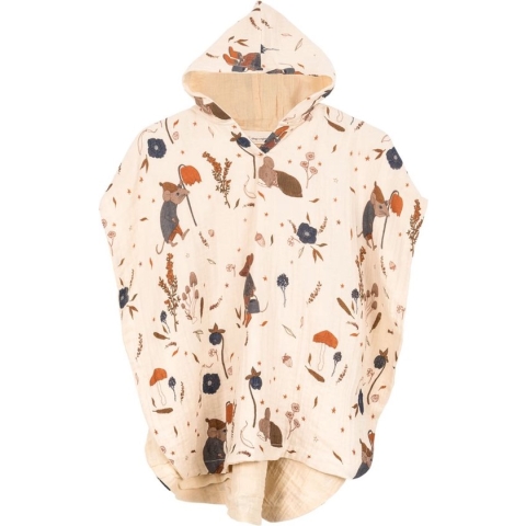 Poncho Mouse night Large - 80 X 80 cm - 4J+ - Tetra biologisch katoen