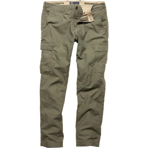 Vintage Industries Slimfit Cargohose Mallow Pants Olive-W32
