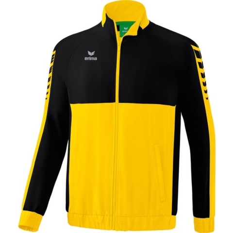 ERIMA Six Wings Presentatiejack Kind Geel-Zwart Maat 128