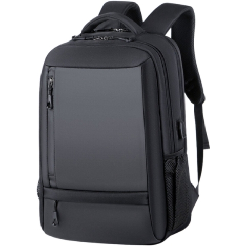 Case2go - Rugzak 15.6 Inch - Rugtas Met Schouderbanden - Extra kleine en grote vakken - USB Oplaad-punt - Waterafstotend - Zwart
