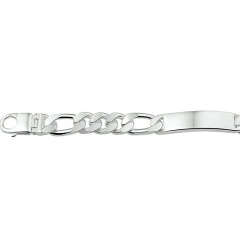 Graveerarmband Gourmette Plaat 12 Mm 22 Cm