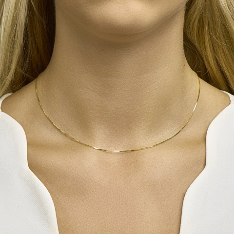 Sparkle14 Ketting Venetiaans 0,8 mm - Goud