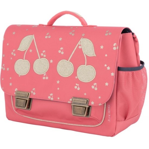SCHOOLTAS CLASSIC MIDI - CHERRY GLITTER PINK