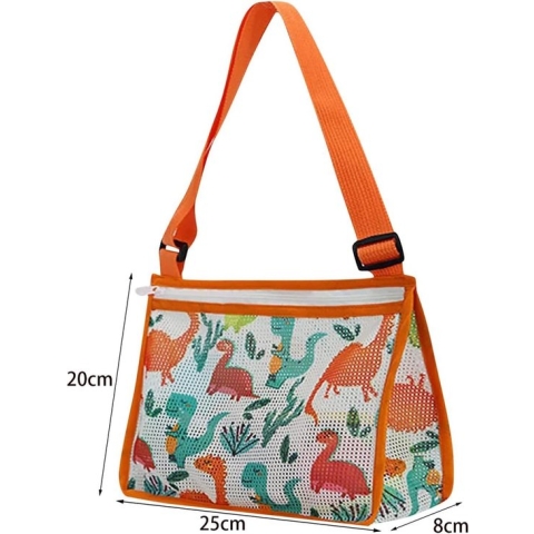 4 stuks strandtas, strandspeelgoedtas, strandschelp-verzameltas met verstelbare riemen, voor kinderen, schelpjes, schelpen, verzamelzak voor bewaren van schelpen (alleen zakken)