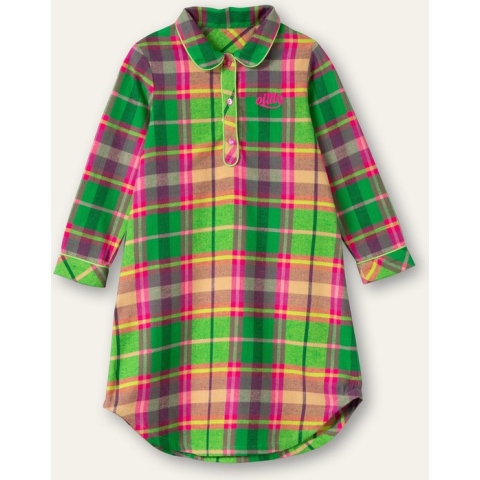 Droom woven nightgown 72 green check Light Green: 116/6yr