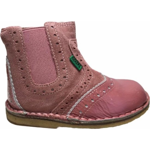 Kickers oxford elastiek rits kort laarsje Luke roze 24