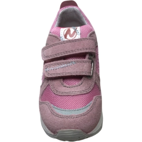 Naturino Mt 23 velcro's fuxia pijl lederen sportieve sneakers Crunch Roze grijs