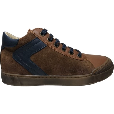Naturino - Heist - Mt 22 - veter/rits bumper hoge lederen sneakers - cognac
