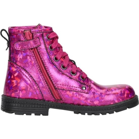 KEQ Veterschoen hoog Veterschoen hoog - fuchsia - Maat 25