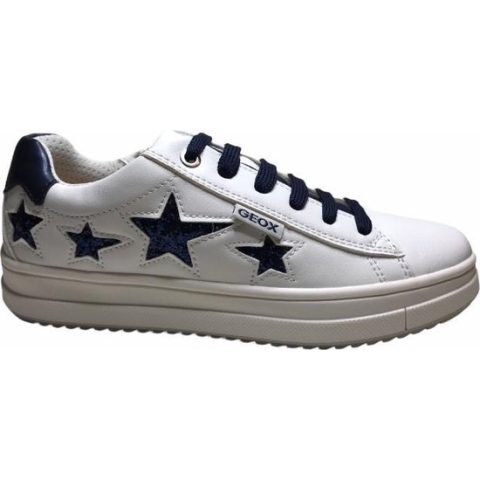 Geox rits veter bling bling navy sterren sneakers Rebecca wit mt 31
