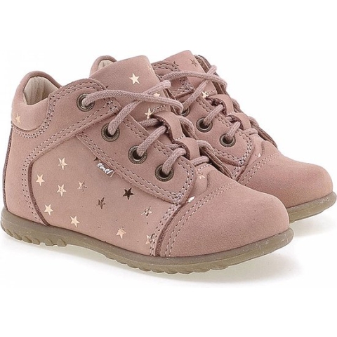 Emel (2369-11) Babyschoenen Veters Leer Roze maat 21