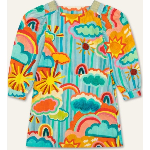 Deedjee dress 50 AOP A silver lining Blue: 122/7yr