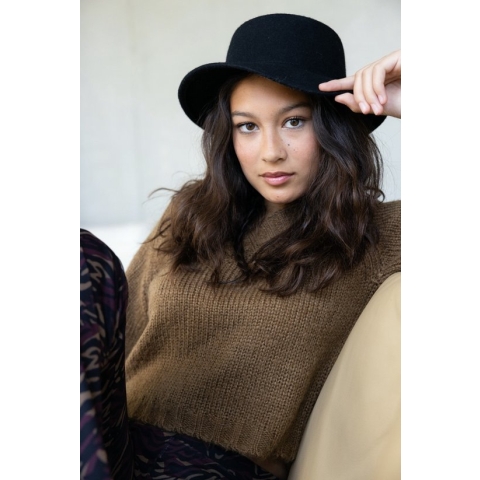 LOOXS 10sixteen 2332-5358-731 Meisjes Sweater/Vest - Maat 116 - Bruin van 100% acryl