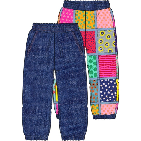 Playfull pants 57 AOP Animalily patchwork Blue: 110/5yr