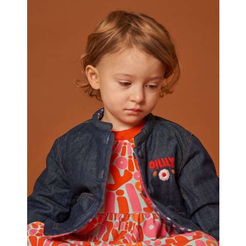 Chachacha coat 57 AOP Animalily patchwork Blue: 116/6yr