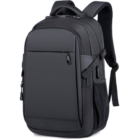 Case2go - Rugzak 15.6 Inch - Met Schouderbanden - Met Extra vakken - Vak bij rug - Waterafstotend - Zwart