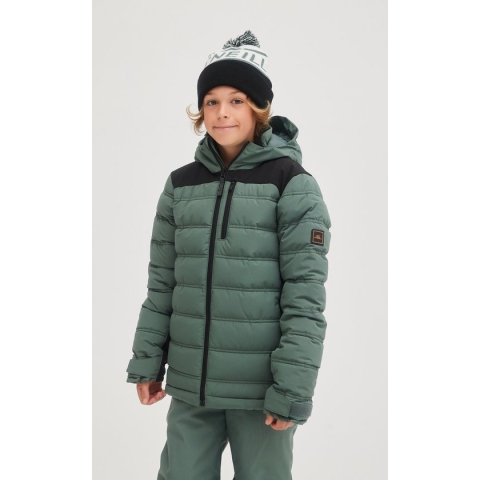O'Neill Jas Boys IGNEOUS JACKET Balsem Groen Kleurblok 140 - Balsem Groen Kleurblok 55% Gerecycled Polyester, 45% Polyester