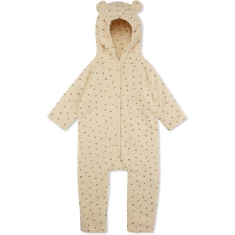 Konges Sløjd NEWBORN ONESIE MET CAPUCHON DEUX  BLOOM RED/BLUE