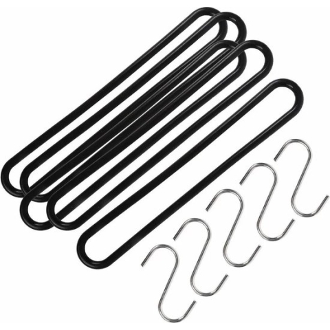 Talen Tools Spanrubbers met S-haken - 40x stuks - voor dekzeilen - 25 cm