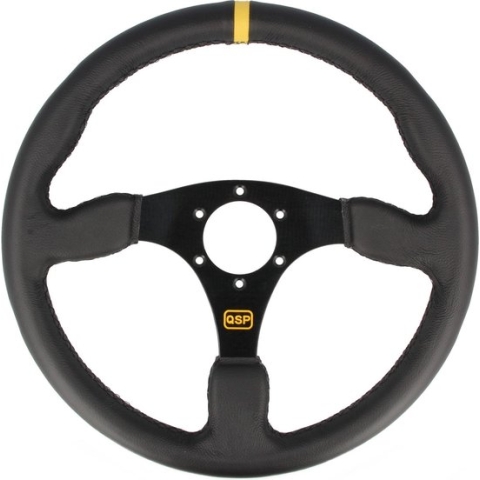 Sportstuur leder vlak 350 mm