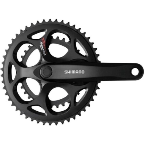 Crankstel 7/8 speed Shimano Tourney FC-A070 Compact 170/50-34T vierkante as - zwart