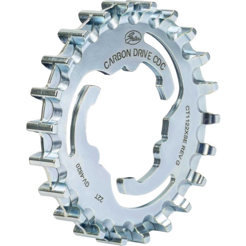 Achtertandwiel Gates Carbon Drive CDN Shimano/Sram SureFit RVS 22T Silver