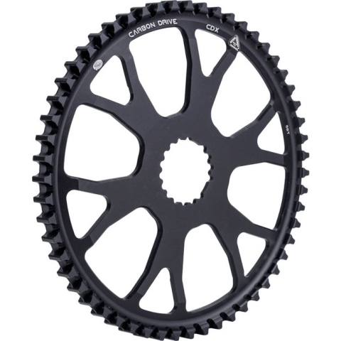 Gates Carbon Drive voortandwiel CDX S550 54.7 Rohloff RVS 55T Black