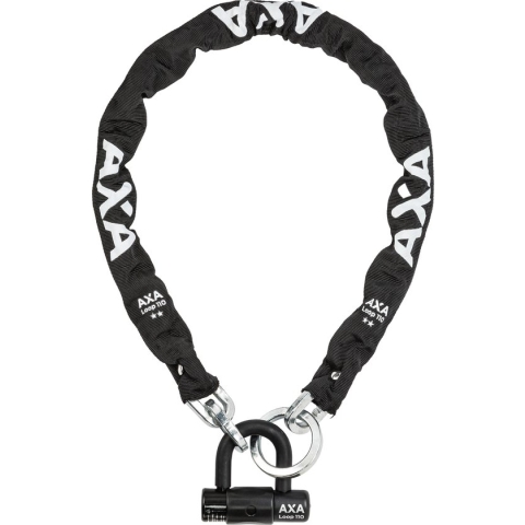 AXA Loop 110 Kettingslot - ART 2 Slot voor Fietsen - Extra Dikke Schakels – Hangslot - 110 cm – 9,5 mm - Zwart - Zeer geschikt voor Fatbike!