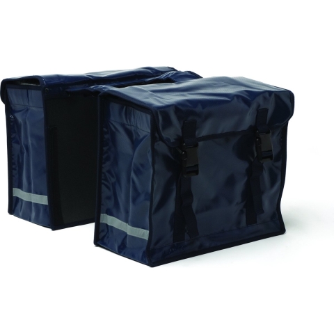 New Looxs Bisonyl Double Dubbele Fietstas - 46 liter - Glanzend Zwart