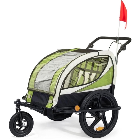 Meubilair - Fietskar - Kinder fietskar - 2in1 - Groen - Zwart