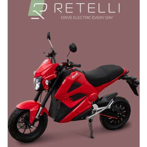 Retelli Drago - elektrische scooter - Sportbrommer - ROOD - 32AH accu - incl kenteken, tenaamstelling en rijklaar maken