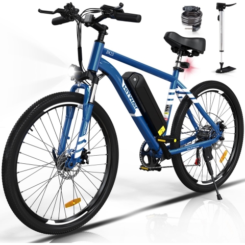 Hitway BK15 Elektrische Fiets | E-bike met Afneembare Accu | 26 Inch | 250W Motor | 11.2Ah | Blauw