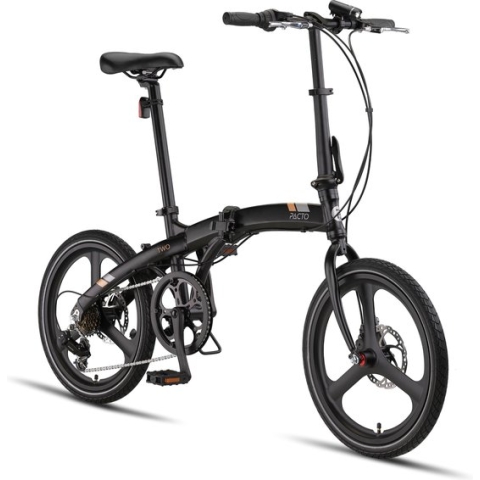 PACTO TWO FOLDING BIKE BLACK 6v VOUWFIETS PLOOIFIETS SHIMANO ALUMINIUM SCHIJFREM DISC