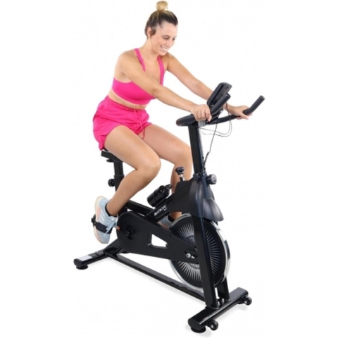 Mobiclinic Teide Spinningfiets - Verstelbaar - Max. 120 kg - Trainingscontrole - Verschillende weerstandsniveaus - Hometrainer - LCD-scherm - Hartslagmeter - Flessen en Telefoonhouder