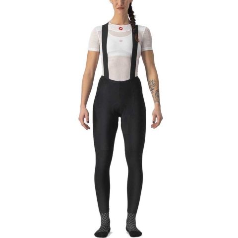Castelli Fietsbroek lang met bretels Dames Zwart  - FREE AERO RC W DT BIBTIGHT BLACK - M