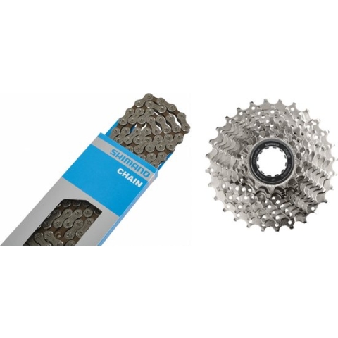 Shimano Deore CS-HG500 cassette 11-32 & Deore CN-HG54 ketting 10-speed Cassette set