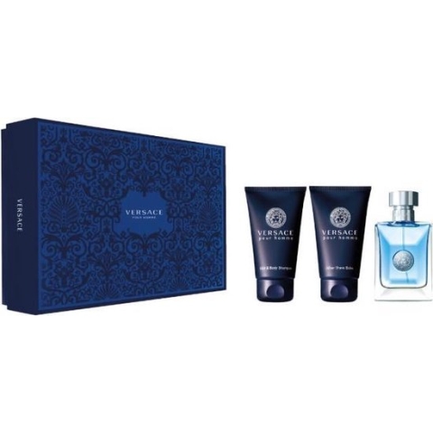 Versace - Versace Pour Homme Gift Set Eau de toilette 50 Ml, AfterShave Balm Pour Homme 50 Ml And Shampoo Pour Homme 50 Ml