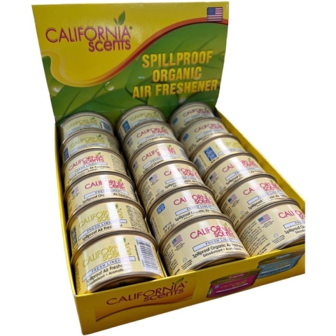 California Scents Car Air Freshener Fresh Linen - 18 stuks - incl. Doseerdeksel